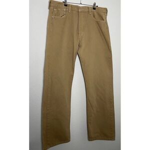 Levis 501 XX Jeans Y2K 38x32 Tan Denim‎ 100% Cotton Button Fly Straight Leg